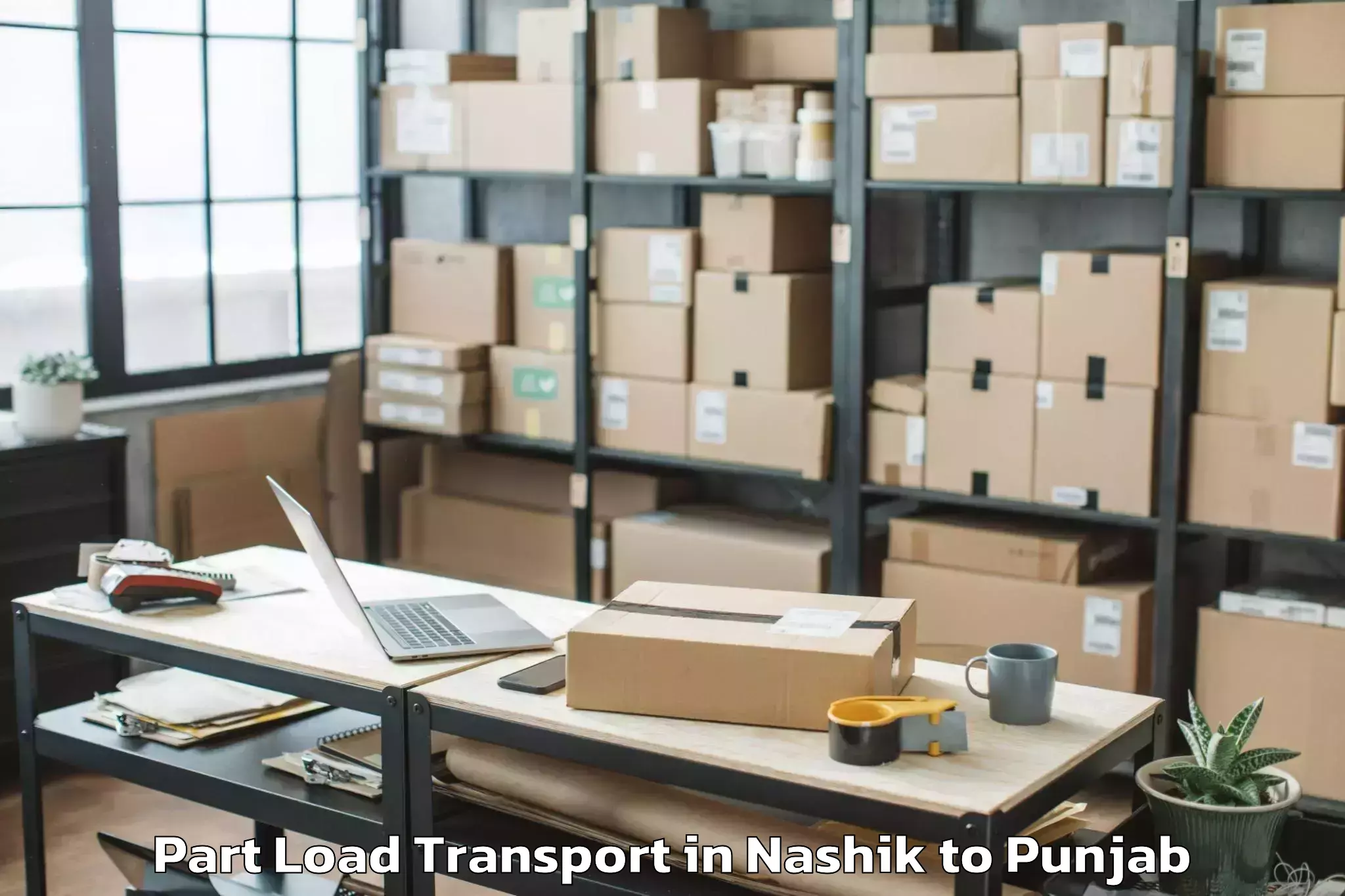 Leading Nashik to Raikot Part Load Transport Provider